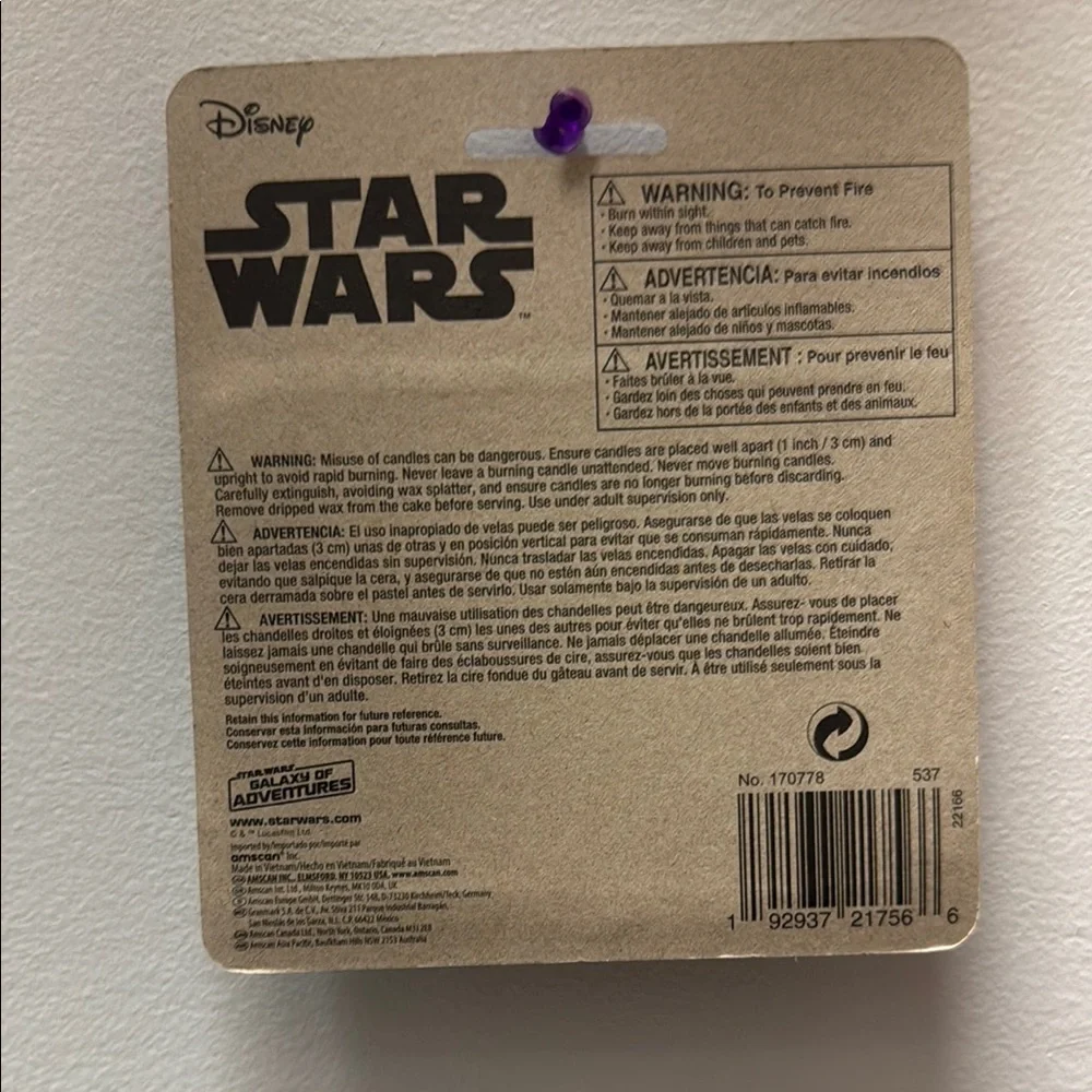 Amscan Star Wars Galaxy Candle
